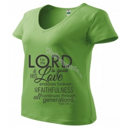 Tricou femei verde ca iarba, Lord is good..